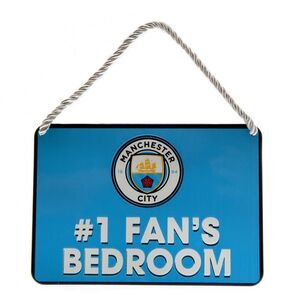 Manchester City FC Official Bedroom No. 1 Fan Sign / Sky Blue